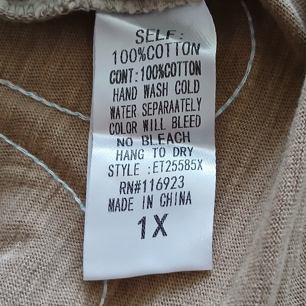 Easel Flower Patchwork Pull On Top Artsy Boho - image 11